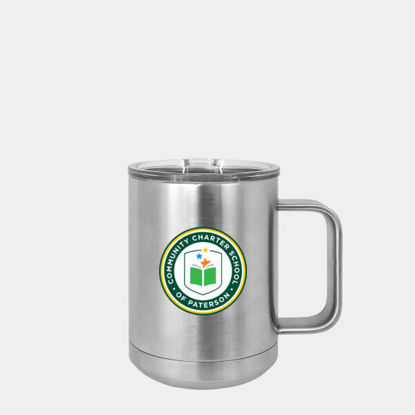 15 oz. Stainless Steel Insulated Mug with Slider Lid Thumbnail