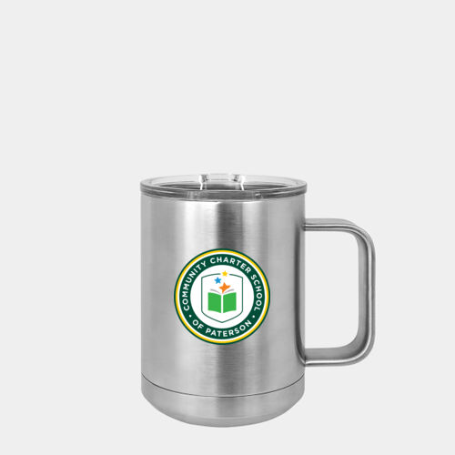 15 oz. Stainless Steel Insulated Mug with Slider Lid Thumbnail